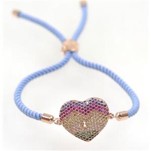 handmade bracelet with nylon wire, zircon bead, approx 18-20mm
