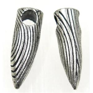 zinc metal bullet pendant, approx 10-25mm