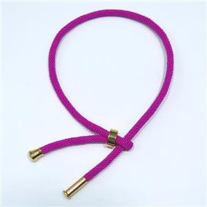 hotpink nylon bracelet, resized, approx 3mm thickness