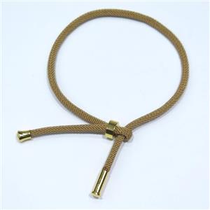 lt.coffee nylon bracelet, resized, approx 3mm thickness