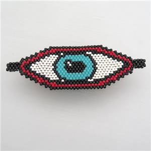 Handcraft eye connector with seed glass beads, approx 25-60mm