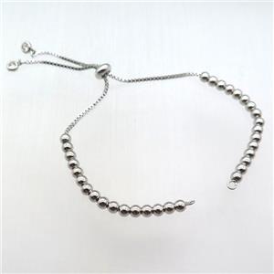 copper bracelet chain, platinum plated, approx 4mm, 12cm length