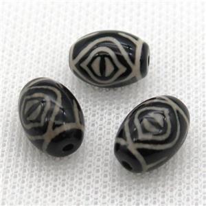 tibetan DZi barrel beads, approx 10x14mm