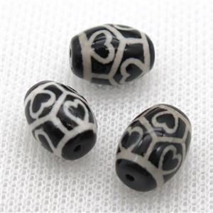 tibetan DZi barrel beads, approx 10x14mm