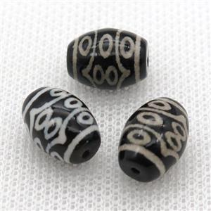 tibetan DZi barrel beads, approx 10x14mm