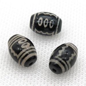tibetan DZi barrel beads, approx 10x14mm