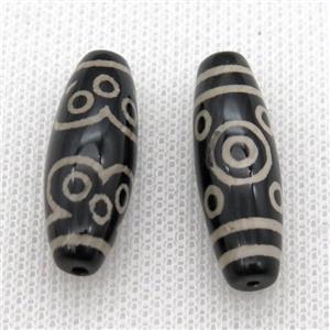 tibetan DZi rice beads, approx 10x30mm