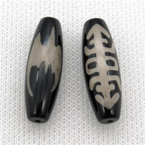 tibetan DZi rice beads, approx 10x30mm