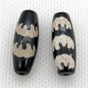 tibetan DZi rice beads, approx 10x30mm