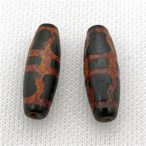 tibetan DZi rice beads, approx 10x30mm