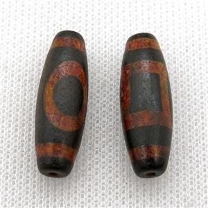 tibetan DZi rice beads, approx 10x30mm