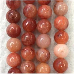 round Red Aventurine beads, approx 14mm dia