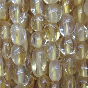 yellow Citirine chip beads, freeform, approx 5-7mm