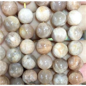 round pink sunstone beads, B grade, approx 10mm dia