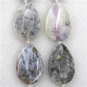 Opal Jasper beads, faceted teardrop, approx 20-30mm