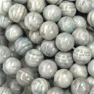 round grey line Jasper beads, approx 8mm dia