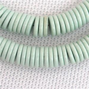 aqua Oxidative Agate heishi beads, approx 8mm dia