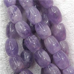 purple Chalcedony barrel beads, approx 10x14mm