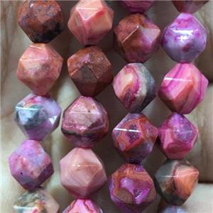 peach Crazy Agate Beads, cutted round, approx 6mm dia