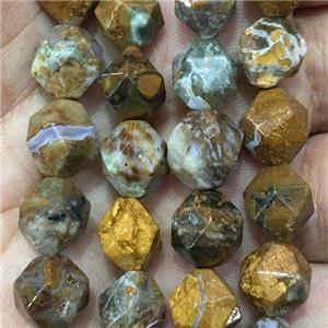 coffee Opal Jasper beads, faceted round, approx 6mm dia