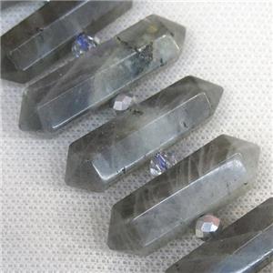 labradorite bullet beads, approx 10-40mm