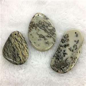 chohua jasper slice pendants, freeform, approx 25-55mm