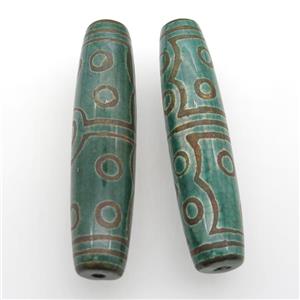 green Tibetan Dzi rice Beads, eye, approx 22-100mm