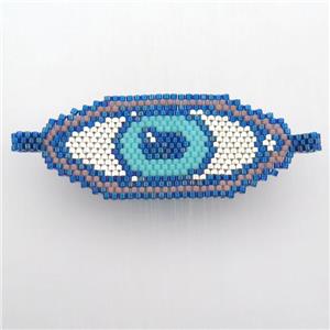 Handcraft eye connector with seed glass beads, approx 25-60mm