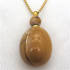 Mookaite perfume bottle Necklace, approx 30-50mm