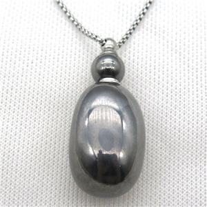 Hematite perfume bottle Necklace, approx 25-50mm