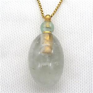 green Fluorite perfume bottle Necklace, approx 25-50mm