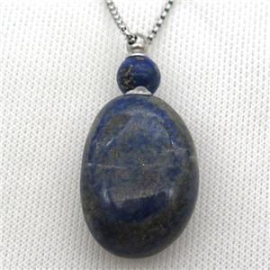 blue Lapis perfume bottle Necklace, approx 25-50mm