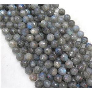 Natural Labradorite Beads Faceted Round A-Grade, approx 4mm dia