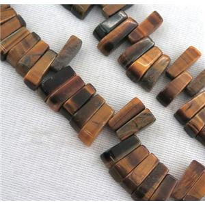 tiger eye stone beads, stick, yellow, approx 15-18mm