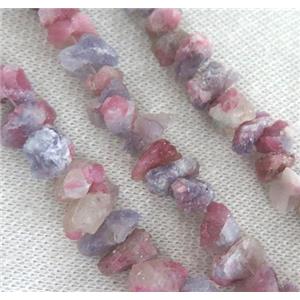 pink tourmaline chip beads, freeform, approx 8-10mm