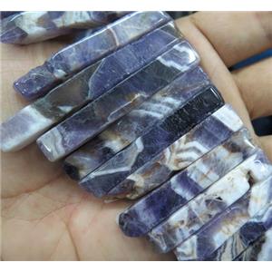 Dogtooth Amethyst stick beads, freeform, approx 30-70mm