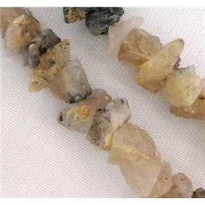 Gold Rutilated Quartz chip beads, freeform, approx 10-16mm