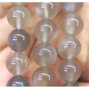 round Grey Moonstone Beads, approx 4mm dia