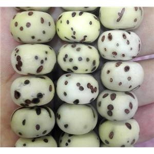 wood Bodhi beads, rondelle, approx 11x15mm, 38pcs per st