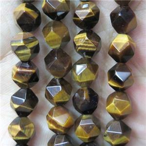 Tiger eye stone beads cut round, approx 6mm dia