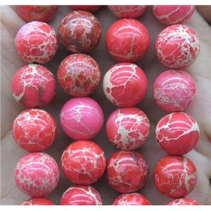 pink Sea Sediment Jasper beads, round, approx 12mm dia