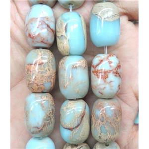 natural Imperial Jasper barrel beads, A grade, approx 13x18mm