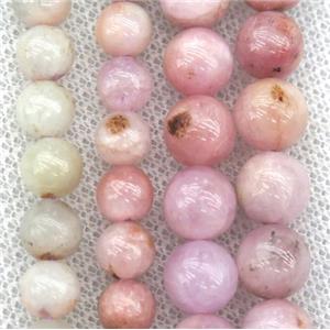 round Kunzite Beads, pink, AB-Grade, approx 6mm dia