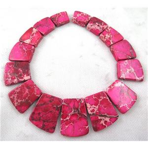 hotpink Sea Sediment Jasper bead for necklace, freeform, approx 20-40mm