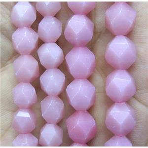 Chinese pink Opal Jasper beads cut round, approx 6mm dia