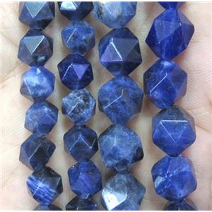 natural blue sodalite beads cut round, approx 10mm dia