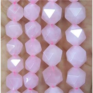 pink Rose Quartz beads cut round, approx 6mm dia