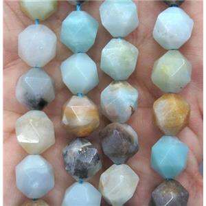 natural chinese Amazonite beads cut round multicolor, approx 12mm dia