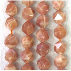 Natural Orange Sunstone Beads Cut Round, approx 12mm dia