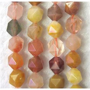 mix gemstone beads cut round, approx 10mm dia